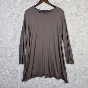 Eileen Fisher Tunic XL Viscose Stretch Jersey Lagenlook Closet Basic Capsule